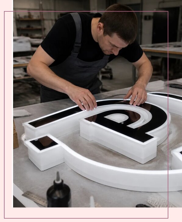 Изготовление объемного логотипа с монтажом в Туймазы